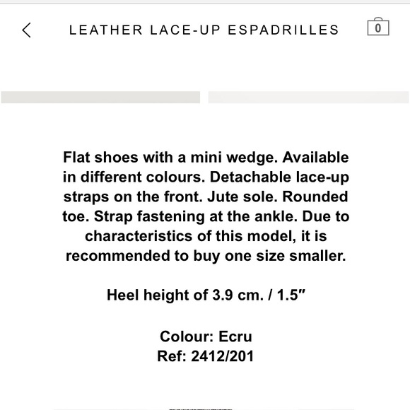 NWT Zara Leather Lace-Up Espadrilles - Picture 8 of 8